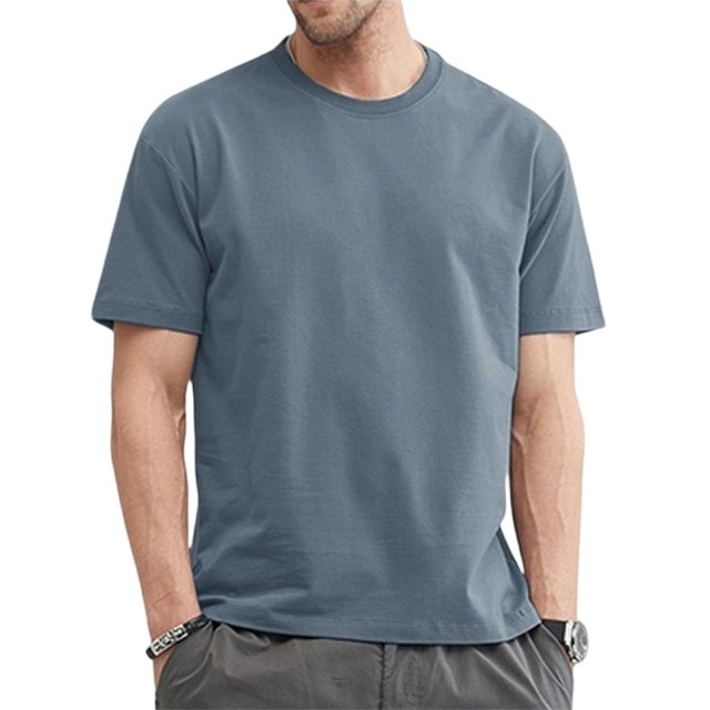 T Shirt For Men Summer Cotton Tops Solid Colors Blank Tshirts O